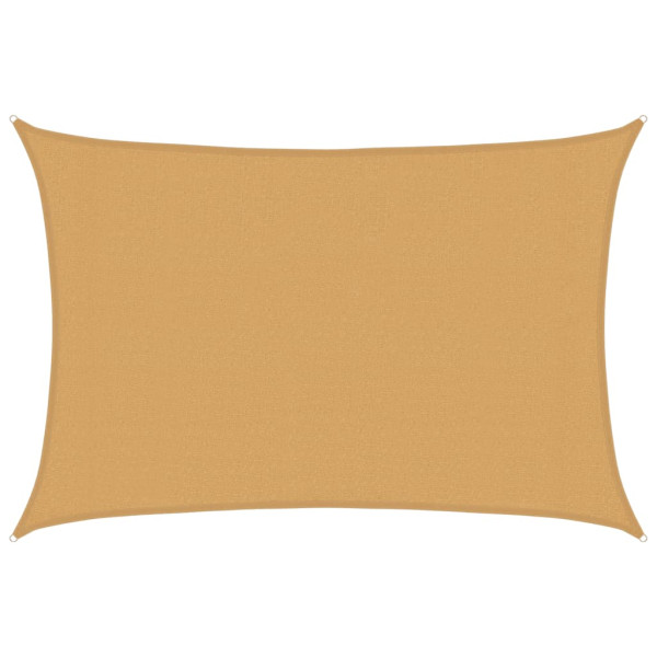 Para-sol estilo vela retangular 160 g/m² 3x5 m PEAD areia M 2