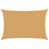 Para-sol estilo vela retangular 160 g/m² 3x5 m PEAD areia 2