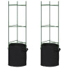 Tutor para tomates con bolsa 2 uds de acero y PP 116 cm 2