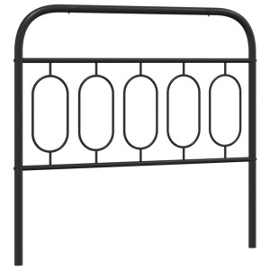Cabeceira de cama 100 cm metal preto H