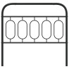 Cabeceira de cama 100 cm metal preto 4