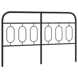 Cabeceira de cama 140 cm metal preto H
