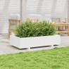 Jardinera de madera maciza de pino blanco 110x60x26.5 cm 3