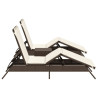 Espreguiçadeiras com mesa 2 unidades rattan sintético marrom 5
