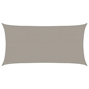Para-sol estilo vela retangular 160 g/m² 3x6 m PEAD cinza-claro H