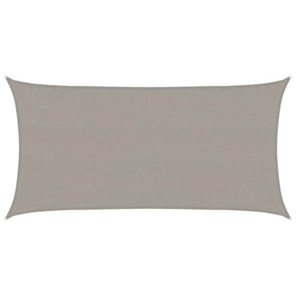 Para-sol estilo vela retangular 160 g/m² 3x6 m PEAD cinza-claro M 2