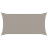 Para-sol estilo vela retangular 160 g/m² 3x6 m PEAD cinza-claro 2