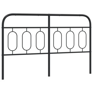 Cabeceira de cama 137 cm metal preto H
