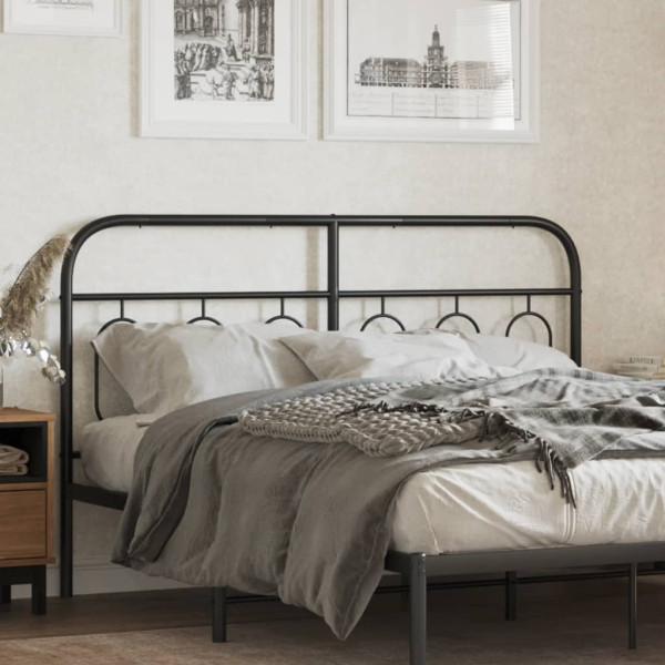 Cabeceira de cama 137 cm metal preto M 3