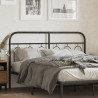 Cabeceira de cama 137 cm metal preto 3
