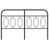 Cabeceira de cama 137 cm metal preto 4
