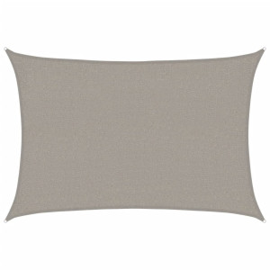 Para-sol estilo vela retangular 160 g/m² 2x3 m PEAD cinza-claro H