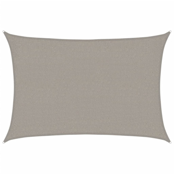 Para-sol estilo vela retangular 160 g/m² 2x3 m PEAD cinza-claro M 2