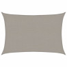 Para-sol estilo vela retangular 160 g/m² 2x3 m PEAD cinza-claro 2