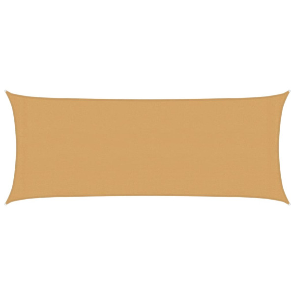 Para-sol estilo vela retangular 160 g/m² 2x4.5 m PEAD areia M 2