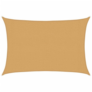 Para-sol estilo vela retangular 160 g/m² 3x4 m PEAD areia H