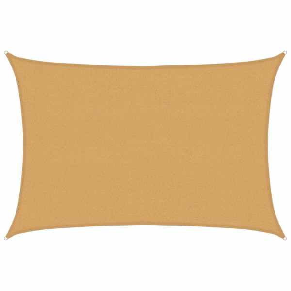 Para-sol estilo vela retangular 160 g/m² 3x4 m PEAD areia M 2