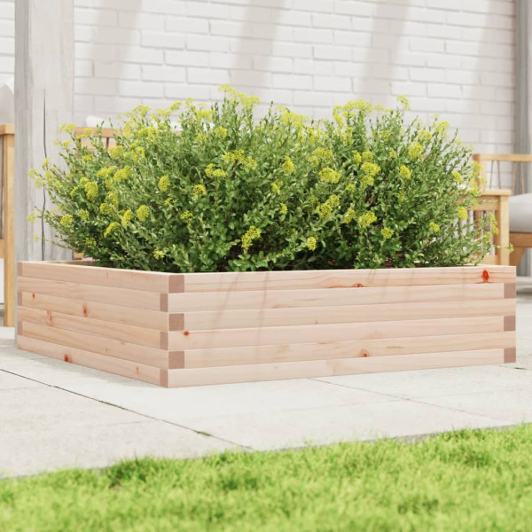 Jardinera de madera maciza de pino 90x90x23 cm D