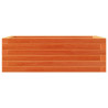 Jardinera de madera maciza pino marrón cera 70x40x23 cm 5