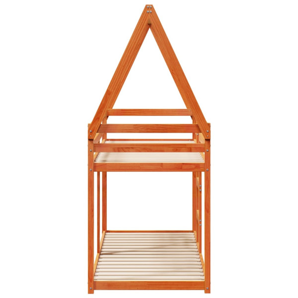 Beliche com telhado 90x190 cm pinho maciço castanho-mel M 5