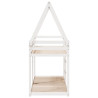 Cama litera con techo madera maciza de pino blanco 75x190 cm 5