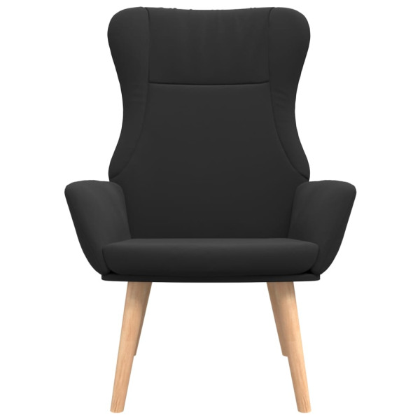 Sillón de relax de tela negro M 3