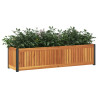 Jardinera de madera maciza de acacia y acero 110x30x27.5 cm 3