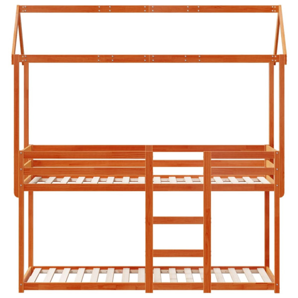 Beliche com telhado 90x190 cm pinho maciço castanho-mel M 4