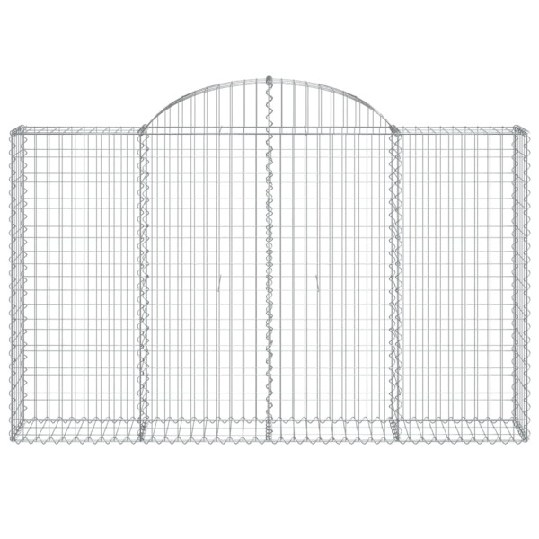 Cestas gaviones 40 uds forma de arco hierro 200x30x120/140 cm M 4