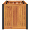 Jardinera de madera maciza de acacia y acero 110x45x44 cm 5