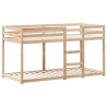 Cama litera con techo madera maciza de pino 80x200 cm 5