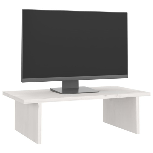 Suporte para monitor 50x27x15 cm pinho maciço branco M 4