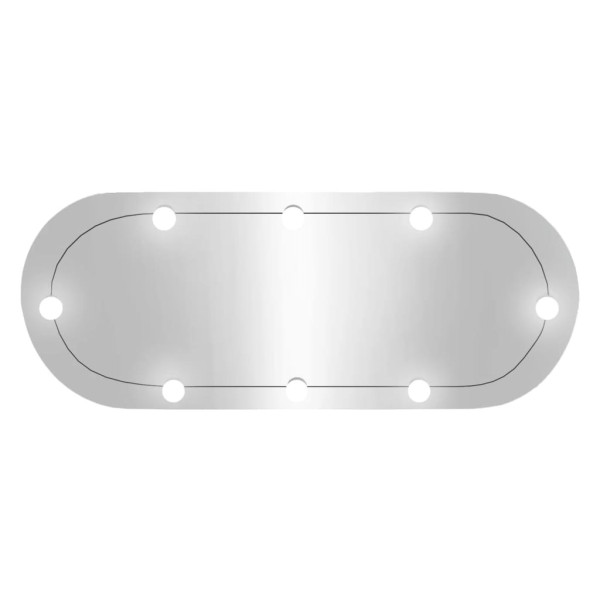 Espelho de parede oval com luzes LED 45x100 cm vidro M 3