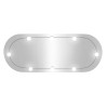 Espejo de pared ovalado con luces LED vidrio 45x100 cm 3
