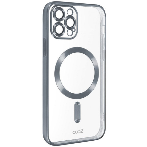 Carcasa COOL para iPhone 15 Pro Magnética Borde Plata M 4