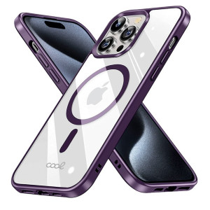 Carcaça COOL para iPhone 15 Magnetic Borde Violeta H
