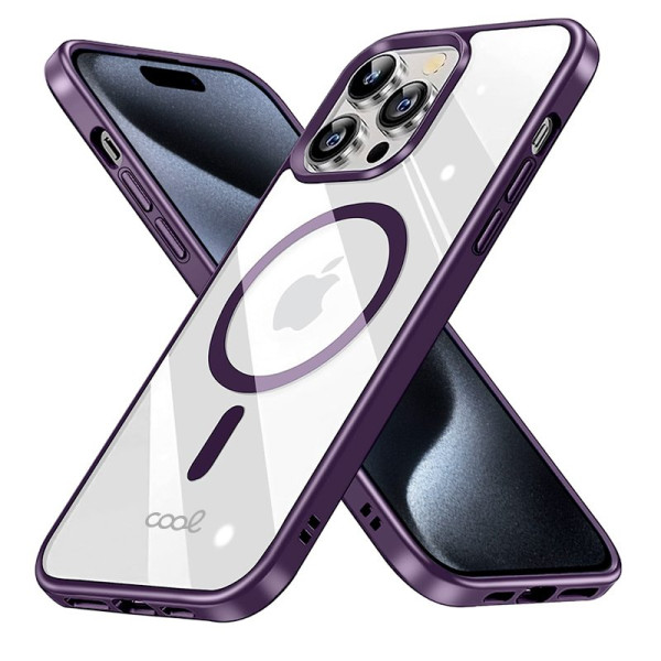 Carcaça COOL para iPhone 15 Magnetic Borde Violeta M 2