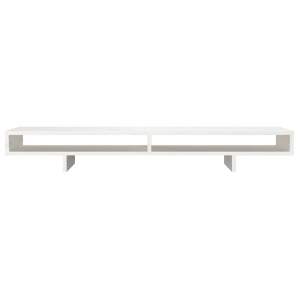 Suporte para monitor 100x27x14 cm madeira pinho maciça branco M 5