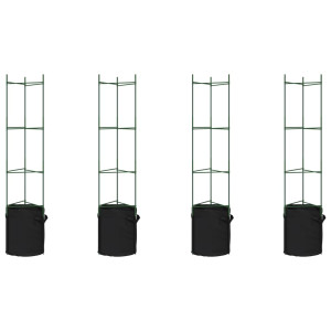 Tutor para tomates con bolsa 4 uds de acero y PP 154 cm H