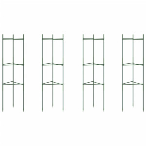 Estacas de tomate 4 unidades aço e PP 116 cm H