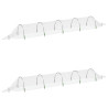 Túneles de malla 2 uds fibra de vidrio y PP 1.5x5 m 2