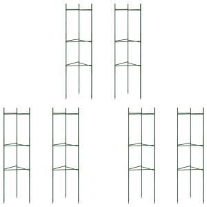 Tutores para tomates 6 unidades de aço e PP 116 cm H