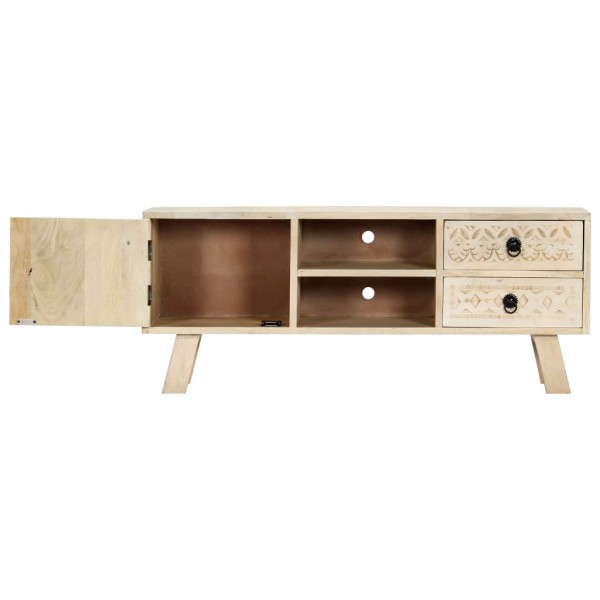 Mueble para TV de madera maciza de mango 110x30x44 cm M 4