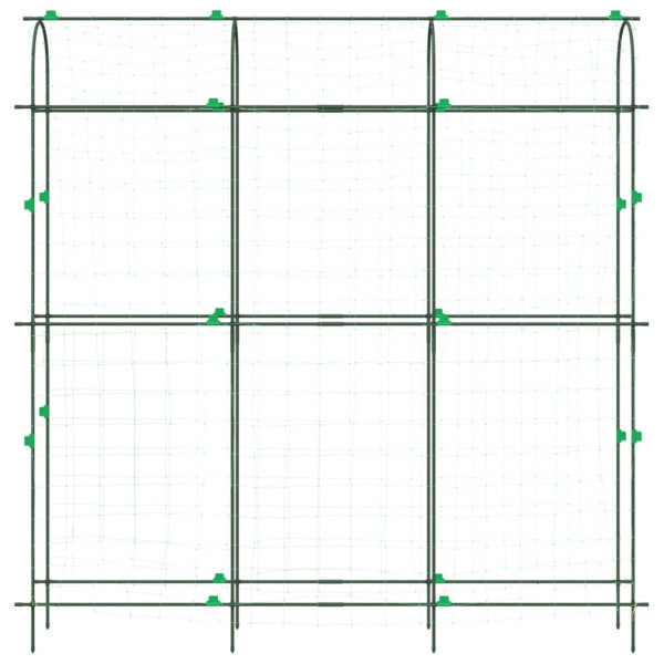 Enrejados de jardín plantas trepadoras forma U 3 unidades acero M 5