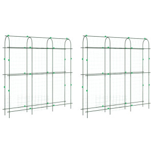 Telhados de jardim plantas de escalada forma A 2 unidades de aço H