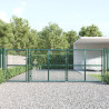 Portão de rede para jardim 400x175 cm aço galvanizado verde 1