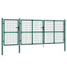 Portão de rede para jardim 400x175 cm aço galvanizado verde 2