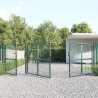 Puerta de malla de jardín acero galvanizado verde 400x175 cm 3