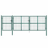 Portão de rede para jardim 400x175 cm aço galvanizado verde 4