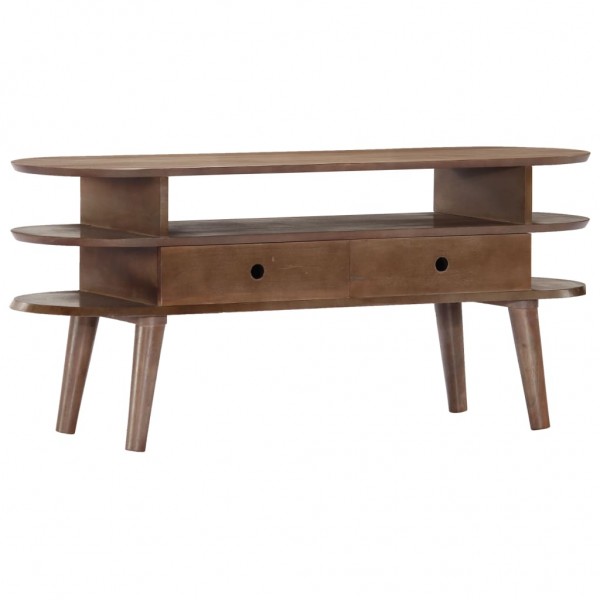 Mueble para TV de madera maciza de acacia 110x35x50 cm D